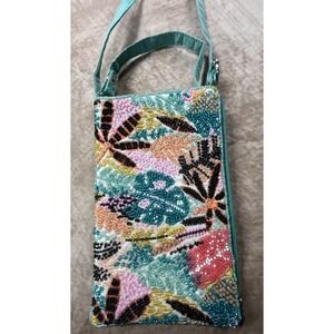 This Is A Beaded Purse By Bamboo Trading Co In A Teal Color